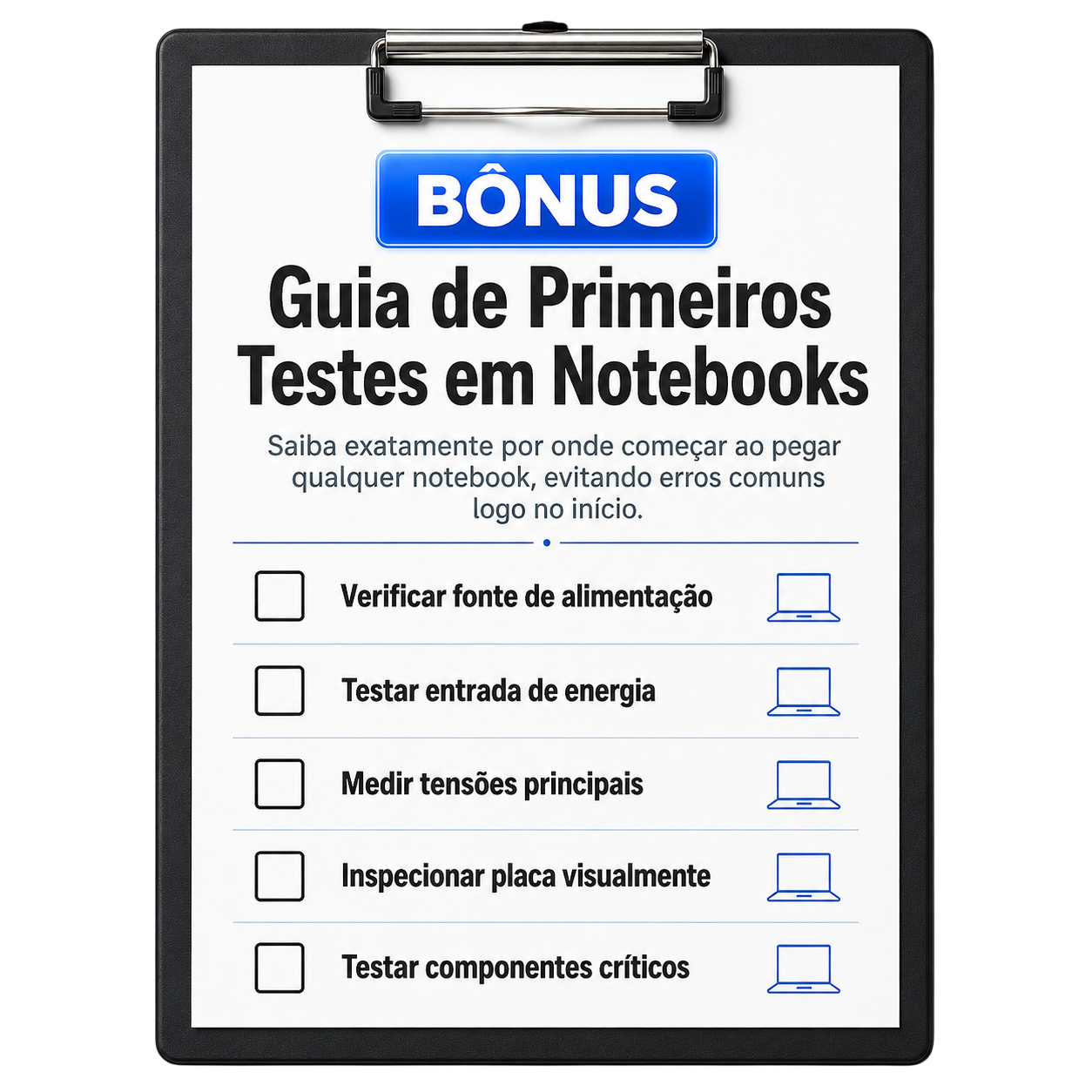 Guia de Primeiros Testes em Notebooks